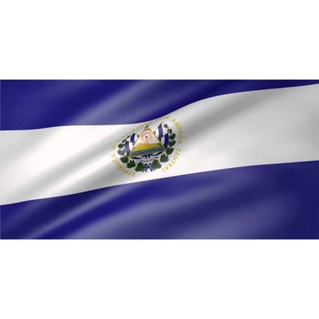 El Salvador Waving Flag Photo License Plate