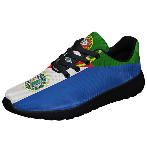 El Salvador and Portugal Shoes Sneakers Black Size 13