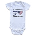 thumbnail image 1 of El Salvadorian American Flag Hearts Baby Bodysuit, 3-6 Months White, 1 of 2