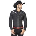 thumbnail image 1 of El Señor de los Cielos Embroidery Shirt Black/White 42958, 1 of 1