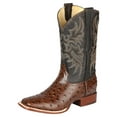 thumbnail image 1 of El Señor de los Cielos Men’s Rodeo Boot - Imitation Ostrich Leather - Brown 44934, 1 of 4
