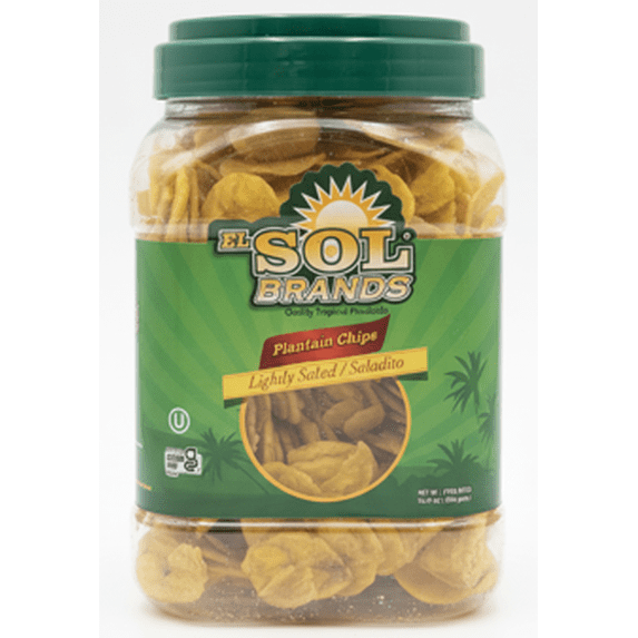 El Sol Brands Plantain Chips Lightly Salted / Saladito, Kosher Gluten Free
