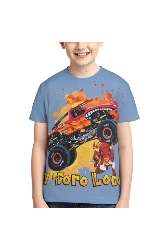 El Toro Loco Trucks Teen T-shirt Shirts Youth Short Sleeve Graphic Tees