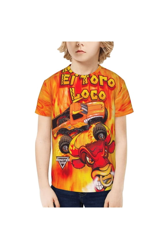 El Toro Loco Trucks Youth T-shirt Short Sleeve Graphic Tops Breathable Shirt Tees