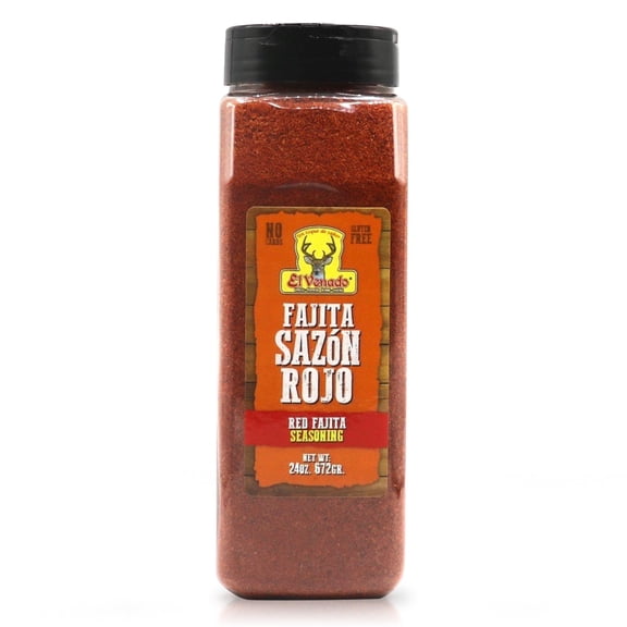 El Venado Fajita Sazon Rojo 24oz - Irresistibly Bold and Flavorful Fajitas Seasoning Mix for Grilling, Searing, and Sauting - Elevate your Gastronomic Creations - (Pack of 1) H1