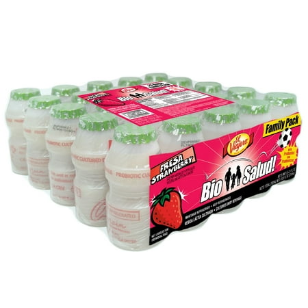El Viajero BioSalud! Strawberry Cultured Dairy Beverage, 2.1 fl oz, 25 Count