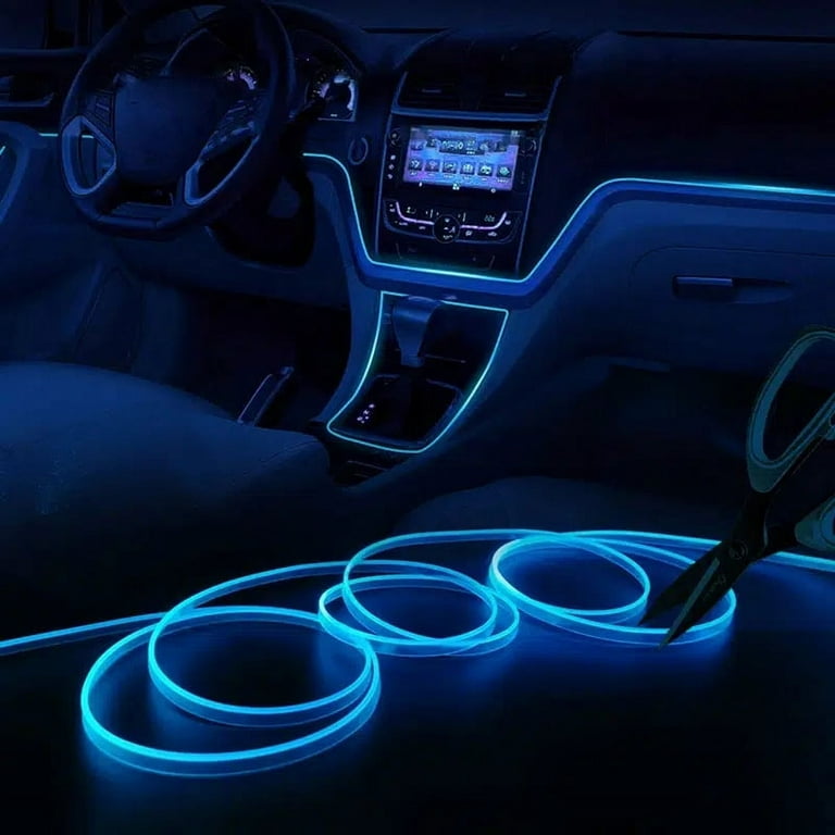 EL Wire Interior LED Strip Lights for Car, USB Neon Glowing