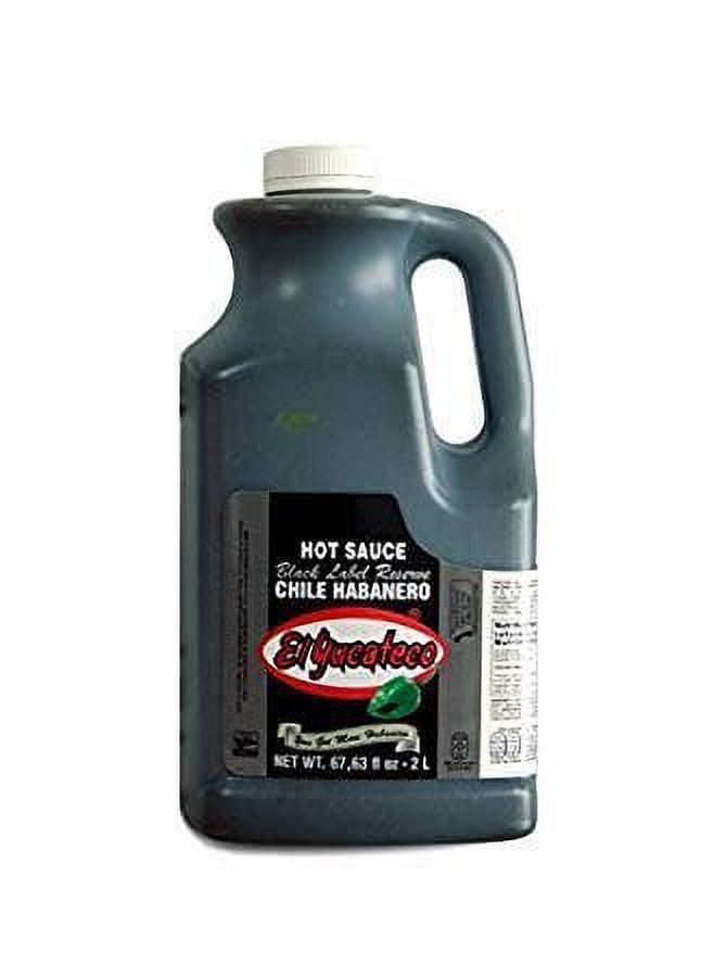 El Yucateco Black Label Reserve Chile Habaneo Hot Sauce, 2 Liter/Half