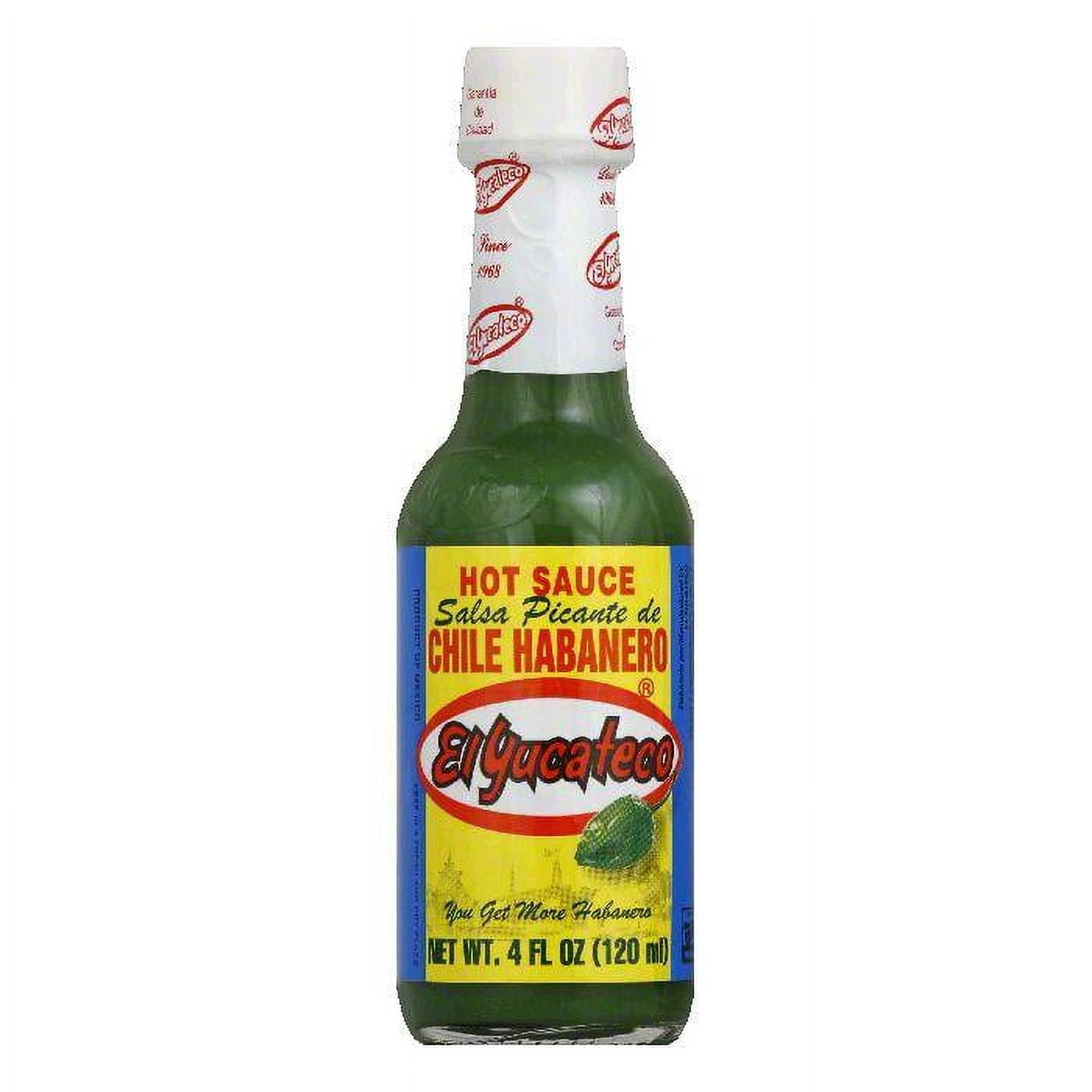 El Yucateco Mexican Style Green Hot Habanero Sauce, 4 OZ - Pack of 12 ...