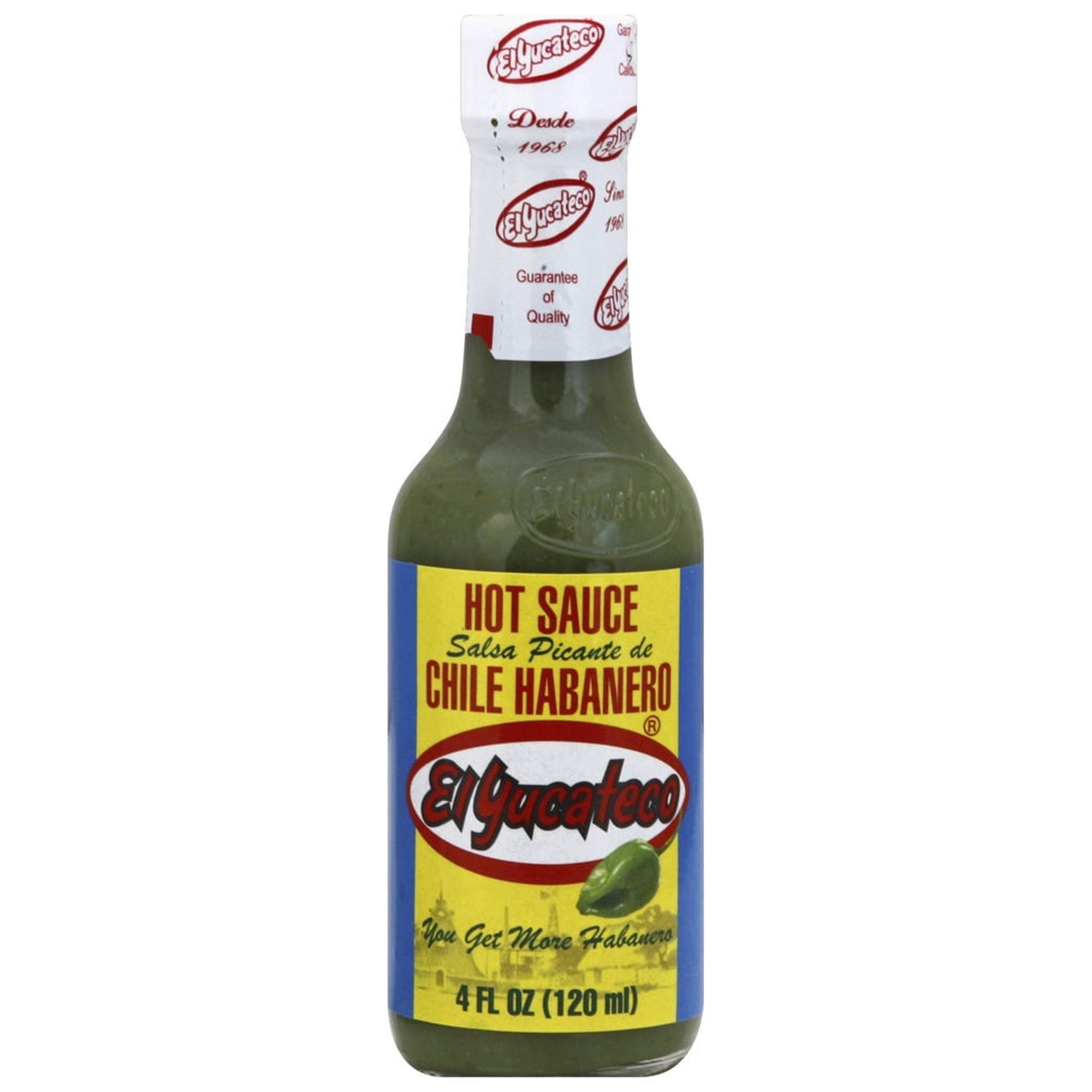 El Yucateco Habanero Green Hot Sauce,, 4 Fl Oz () (Pack of 8) - Walmart.com