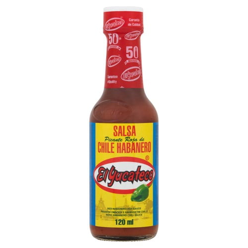 El Yucateco Habanero Red Salsa 120g, British Import (Pack of 2)