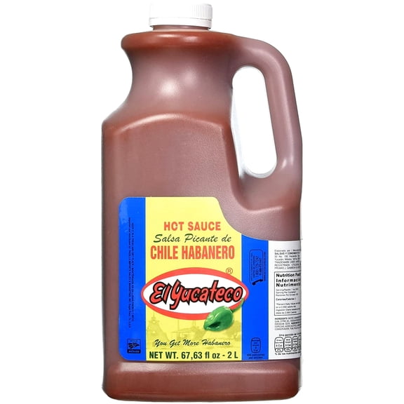 El Yucateco Red Habanero Hot Sauce 2L, Half Gallon