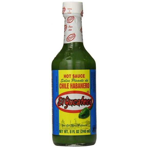 El Yucateco Salsa Picante Verde De Chile Habanero, 8 Ounce - Pack Of 2