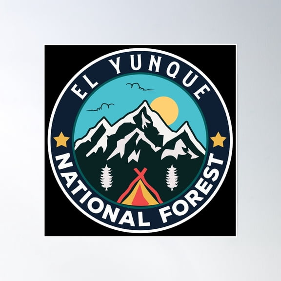 El Yunque National Forest Poster Wall Art, Modern Wall Decor, 24x24 UNFRAMED