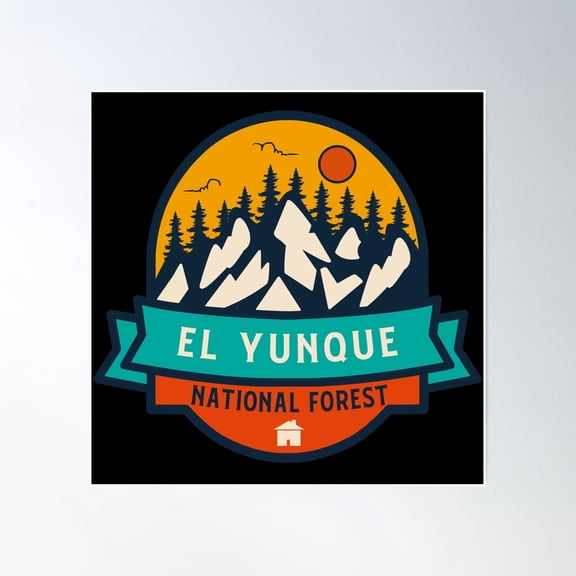 El Yunque National Forest Poster Wall Art, Modern Wall Decor, 30x30 UNFRAMED