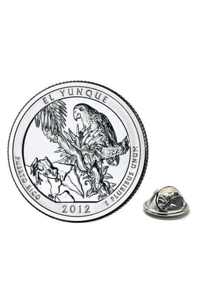 El Yunque National Park Coin Lapel Pin Uncirculated U.S. Quarter 2012 Tie Pin