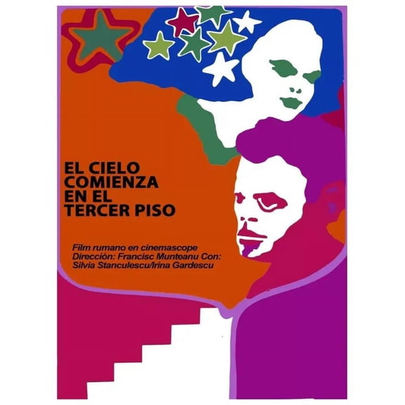 El cielo comienza en el er piso Decor Poster.Graphic Art Interior design. 16 x 24 Inch Poster