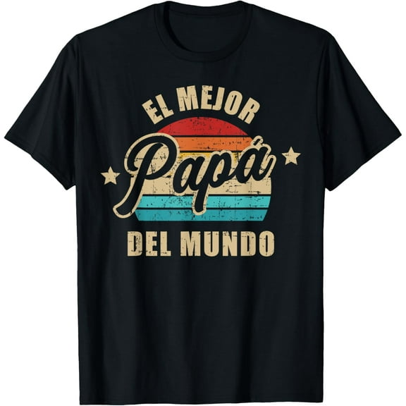 El mejor papá del mundo para dia del padre vintage retro T-Shirt