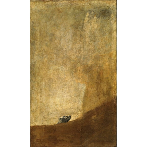 (El perro), The Dog by Francisco de Goya - 12" x 18" Art Print Wall Decor