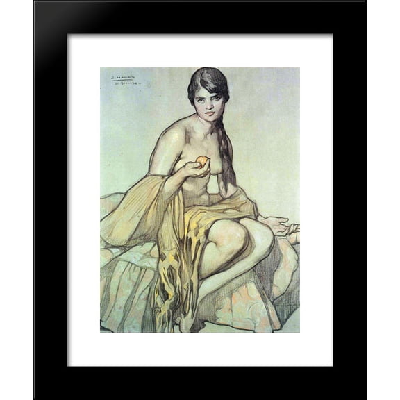 El rebozo 20x24 Framed Art Print by Saturnino Herran