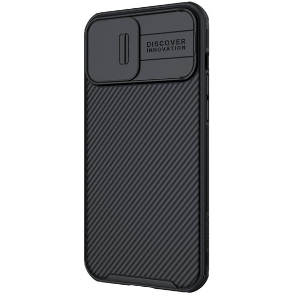 ElEHOLD Sliding Camera Protection Rugged Case for iPhone 14 Pro Max 6.7 inch,Made of Hard PC Plastic + Flexible TPU,with Anti-Fingerprint Shockproof Lens Protection Case,Black
