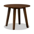 thumbnail image 1 of Ela Modern and Contemporary Walnut Brown Finished 35-Inch-Wide Round Wood Dining Table, 1 of 5