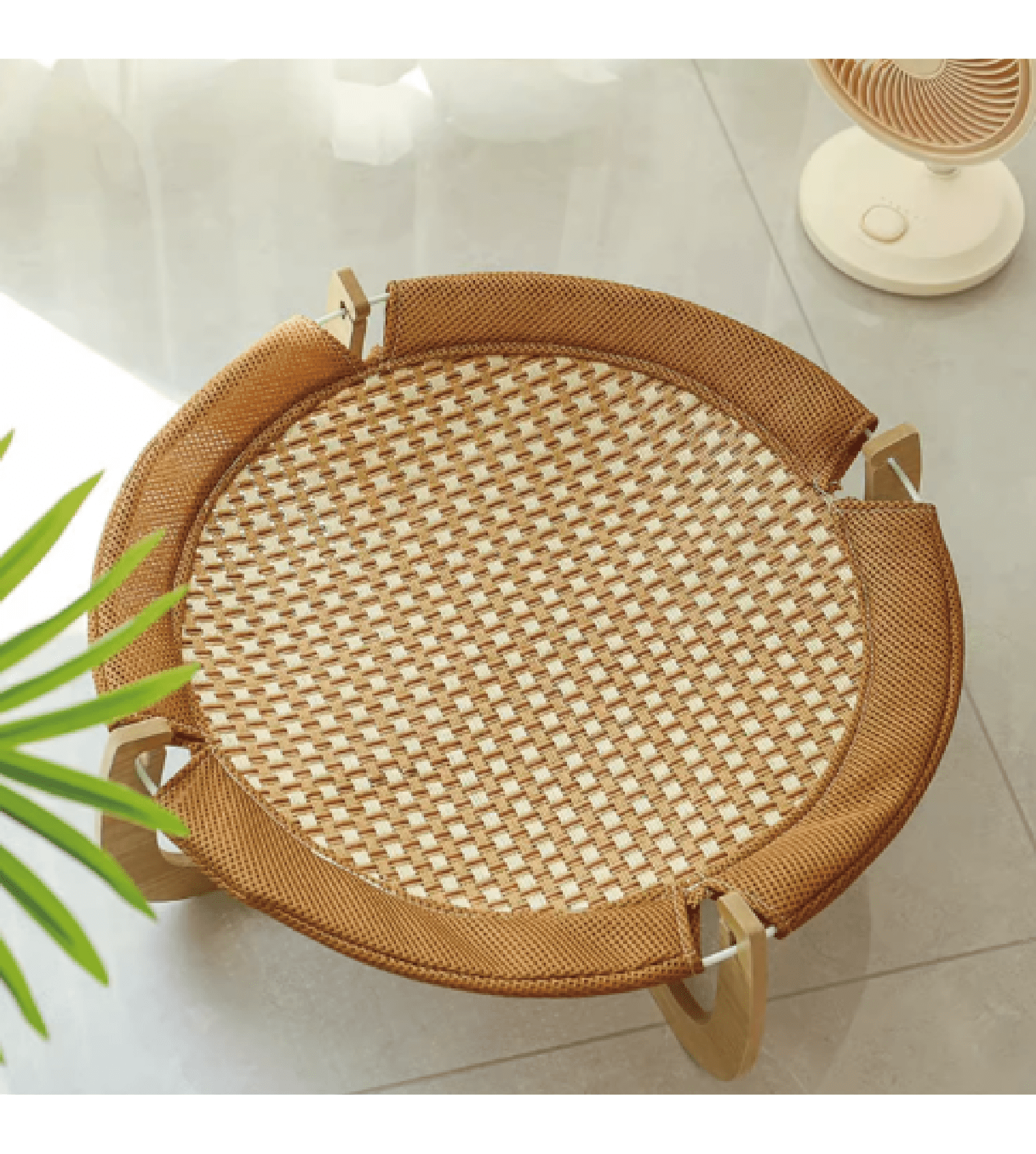 ElaMon Pet furniture, Elevated Cat Bed for Average Cats, Dog Bed for Miniature Dogs, with Removable Washable Mesh, for Pets up to 20 lb, Oval - 15 x 15 x 6 in