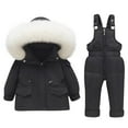 thumbnail image 1 of Elabch Boys' Snowsuit - Toddler Girl 2 Piece Ski Set Heavyweight Insulated Waterproof Ski Jacket and Snow Bib Pants Winter Jumpsuit Warm Snowboarding Ski Suits, Size 12M-4Y, 1 of 7