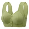 thumbnail image 1 of Elabch Bras for Women Front Closure Bras Plus Size Full Coverage Wireless Bras with Wide Strap Everyday Bras for Women No Underwire Green 110BC, 1 of 8