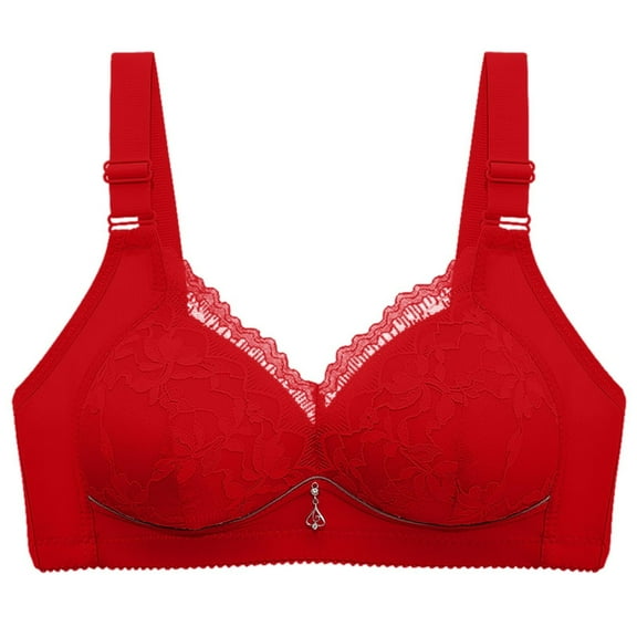 Elabch Bras for Women Full Coverage Underwire Bras Plus Size Lifting Lace Bra for Heavy Breast, S-3XL