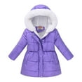 thumbnail image 1 of Elabch Girls Metallic Shine Hooded Puffer Jacket Warmth Padded Winter Coat Girls Parka Snow Outwear Size 4Y-11Y, 1 of 7