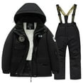 thumbnail image 1 of Elabch Snow Suit for Kids Snowbib Snowsuit Set 2 Piece Fleece Lined Zip Up Jacket and Ski Pants Girls Boys Waterproof Jumpsuit Winter Overall Snowsuit Set, Size 3-12Y, 1 of 2