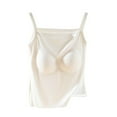 thumbnail image 1 of Elabch Tank Top with Built in Bra for Women Cotton Sleepwear Top Casual Solid Summer Tank Tops White L, 1 of 7