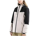 thumbnail image 1 of Elabch Womens Ski Jacket Waterproof Lightweight Rain Jackets Windbreaker Rain Coats with Hooded Outdoor Hiking Jackets Beige M, 1 of 3