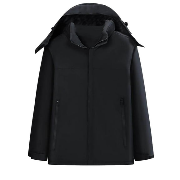 Elabch Womens Ski Jacket Waterproof Lightweight Rain Jackets Windbreaker Rain Coats with Hooded Outdoor Hiking Jackets with Removeable Hood Black 4XL