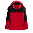 thumbnail image 1 of Elabch Womens Ski Jacket Waterproof Lightweight Rain Jackets Windbreaker Rain Coats with Hooded Outdoor Hiking Jackets with Removeable Hood Red 3XL, 1 of 5