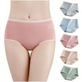 thumbnail image 1 of Elabch Womens Underwear 100% Cotton Underwear Womens Panties High Waisted Briefs Soft Stretch Full Coverage Panties for Women L-XXL, 1 of 4