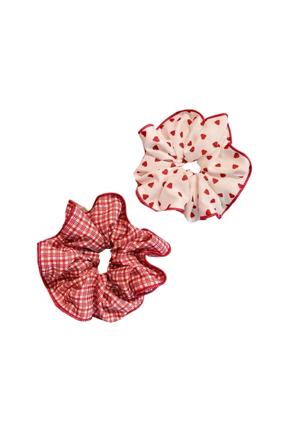 Elaborate Red Hair Tie for Women Hair Rings Elegant Ruched Red Scrunchies Oversized Hair Rope Hair Tie