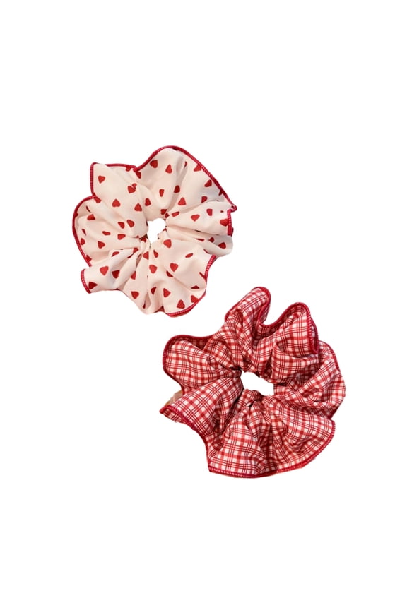 Elaborate Red Hair Tie for Women Hair Rings Elegant Ruched Red Scrunchies Oversized Hair Rope Hair Tie
