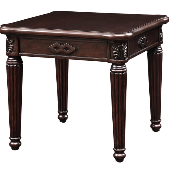 Elaborate Stylish Trim / In Living Space Dining / Warm Espresso Finish Table