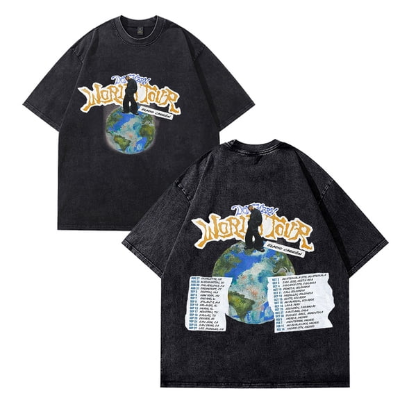 Eladio Carrion DON KBRN World Tour 2025 T-shirts Women Men Cotton Wash Clothes Trend Casual Short Sleeve Top