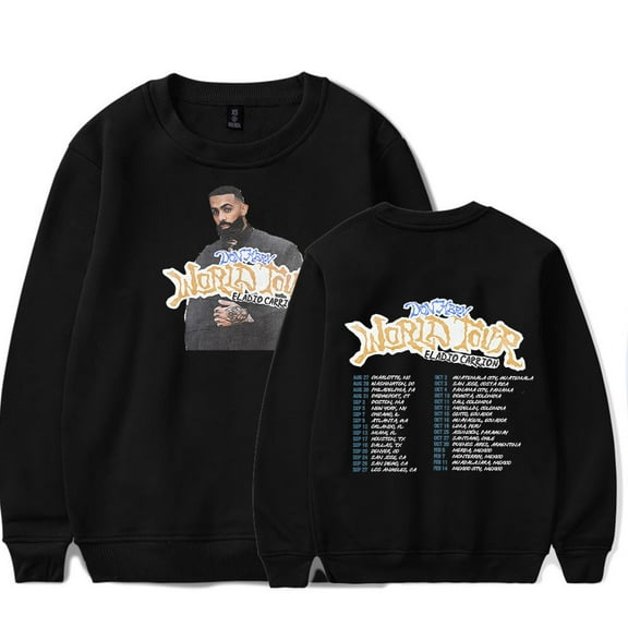 Eladio Carrion DON KBRN World Tour 2025 crew neck sweatshirt Merch Long sleeve Fashion Casual Hooded Sweatshirts