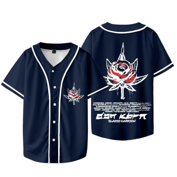 Eladio Carrion Don Kbrn Baseball Jacket Tee Summer Unisex Fashion V-neck Short Sleeve T-Shirts