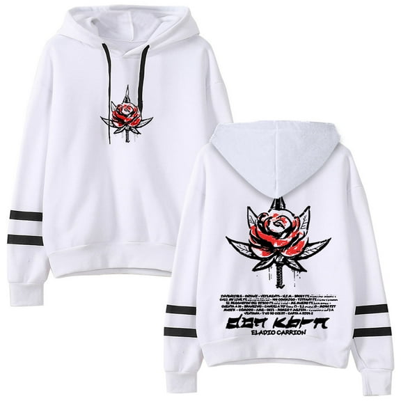 Eladio Carrion Don Kbrn Logo Merch Pullover Hoodies Pocketless Parallel Bars Sleeve Streetwear