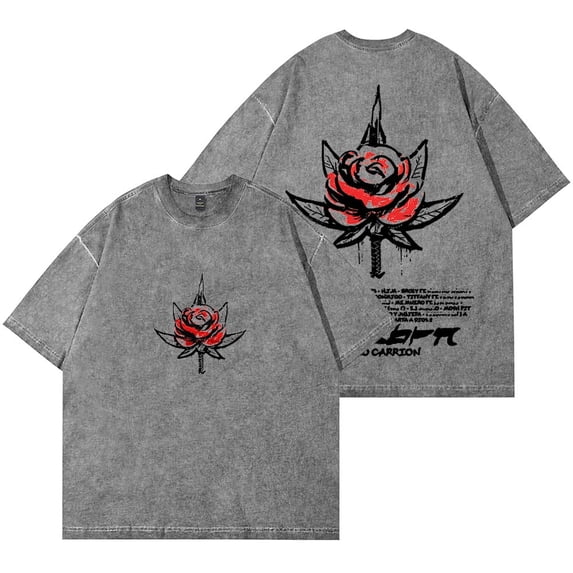 Eladio Carrion Don Kbrn Merch Wash T-shirt street top cosplay unisex fashion trend cotton short sleeved T-shirt