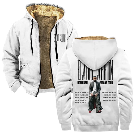 Eladio Carrion Don Kbrn Tour 2026 Zipper Hoodies Women Men Jacket Parkas Long Sleeve Streetwear Coat