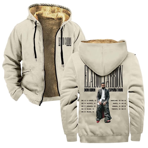Eladio Carrion Don Kbrn Tour 2026 Zipper Hoodies Women Men Jacket Parkas Long Sleeve Streetwear Coat