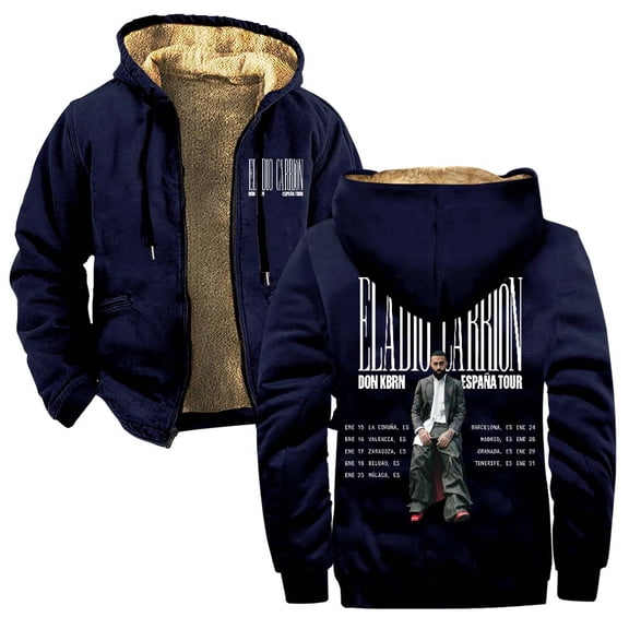 Eladio Carrion Don Kbrn Tour 2026 Zipper Hoodies Women Men Jacket Parkas Long Sleeve Streetwear Coat