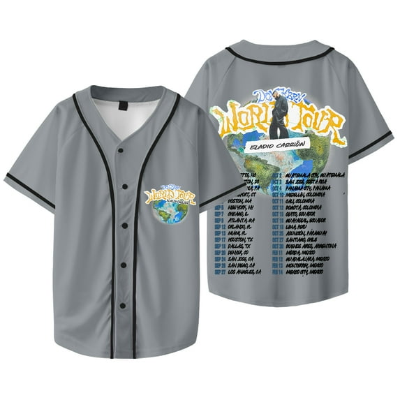 Eladio Carrion Don Kbrn Tour Merch Baseball Jacket Tee Unisex Fashion V-neck Short Sleeve T-Shirts