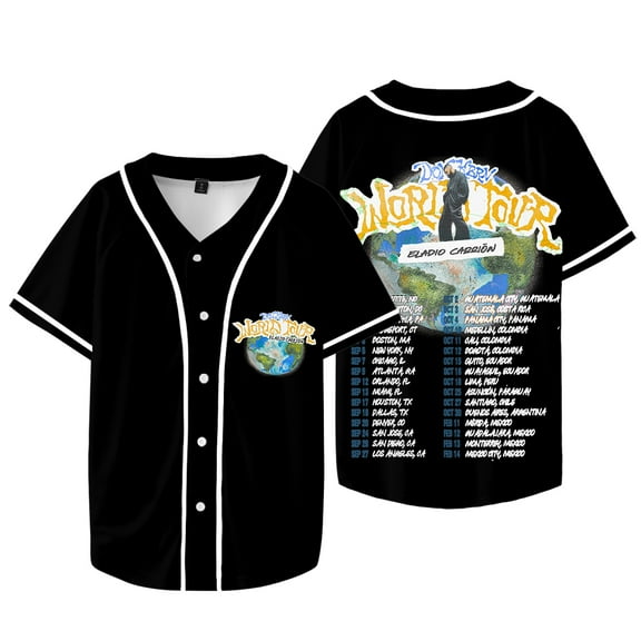 Eladio Carrion Don Kbrn Tour Merch Baseball Jacket Tee Unisex Fashion V-neck Short Sleeve T-Shirts